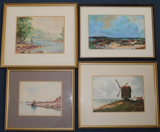 Charles Jennings (Exh. 1919-35) Assorted landscapes, largest 12 x 15.5in.